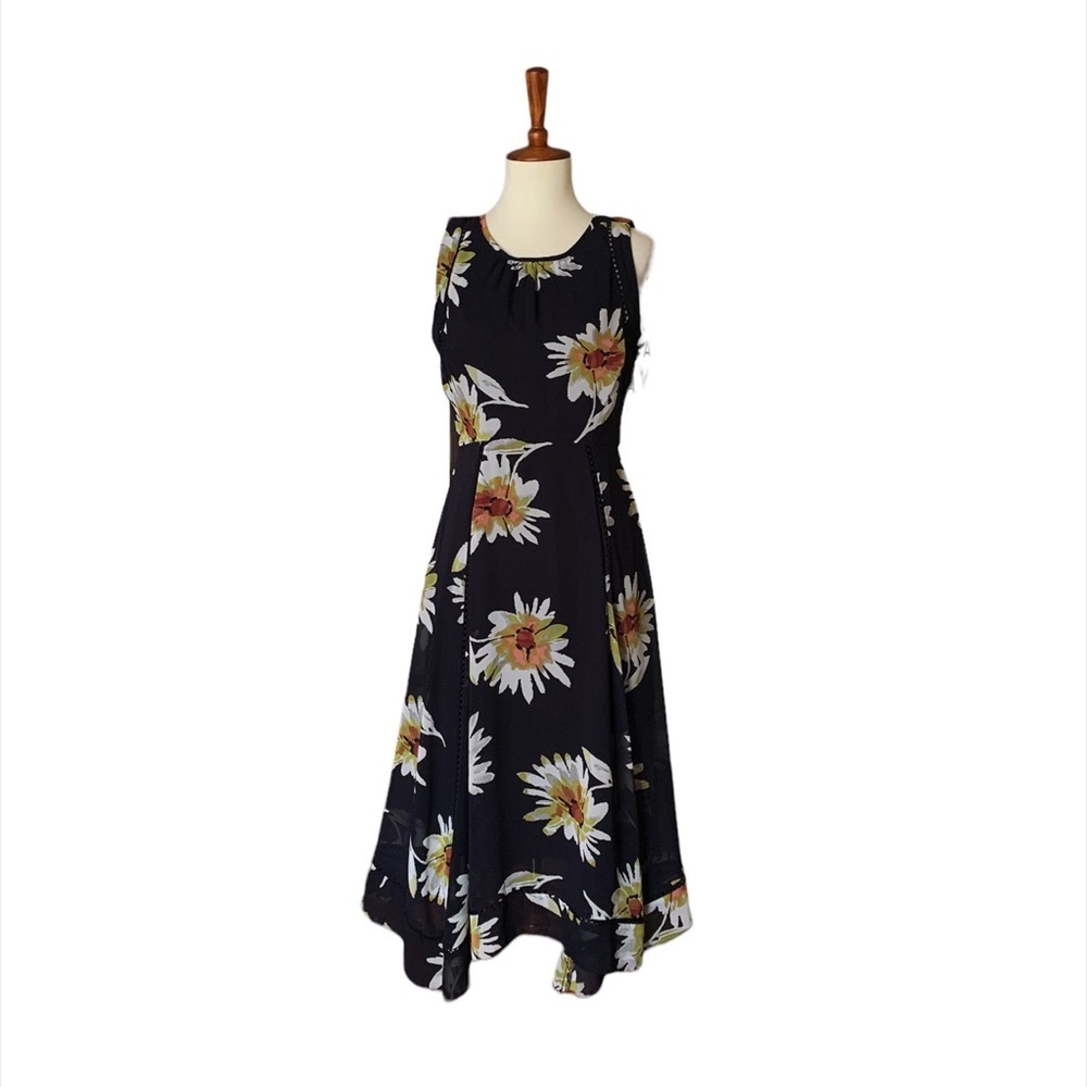 Just Taylor Floral Sleeveless Midi‎ Dress Size 2